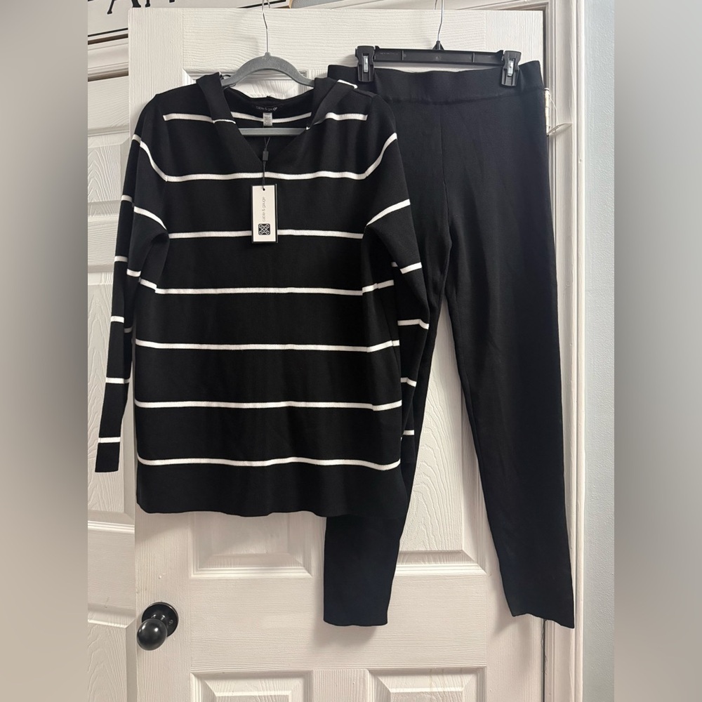 🆕 Cable And Gauge Knit Pant Set Size Large